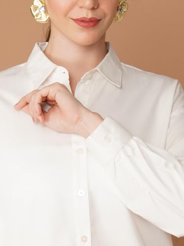 Image of OOMPH! Full Sleeve Stylish Western Drop Shoulder Shirts for Women Regular fit Shirts for Woman