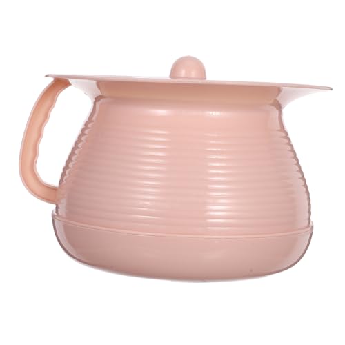 BESPORTBLE Portable Urinal Potty with Lid Plastic Urine Pot for Travel Camping and Home Use Easy to Clean Unisex Design Compact Pink