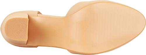 Cambridge Select Women's D'Orsay Mary Jane Chunky Block Heel Pump,9,Taupe Nbpu - Image 4