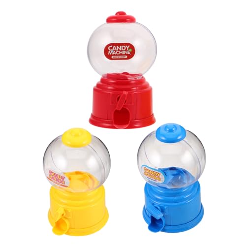 IMIKEYA 3pcs Cute Desktop Candy Dispenser Mini Candy Machines for Gumballs Wedding Birthday Party Favor