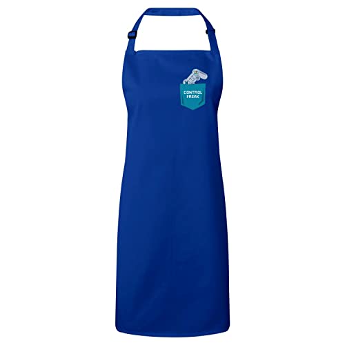 Tablier cuisine manette bleu pour protéger vos vêtements des taches de graisse