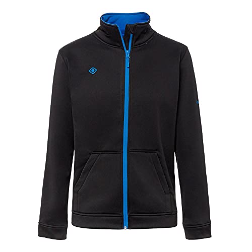 IZAS Herren Zip Sweatshirt KOUSSI, Schwarz/Royal, L, IMUPU01162BK/RYL