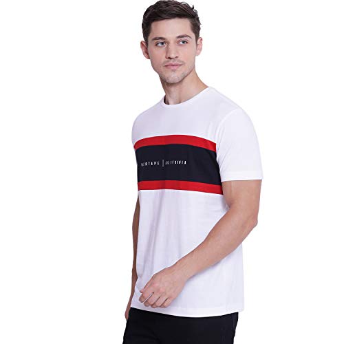 Image of Red Tape Men's Color Block Classic Fit T-Shirt