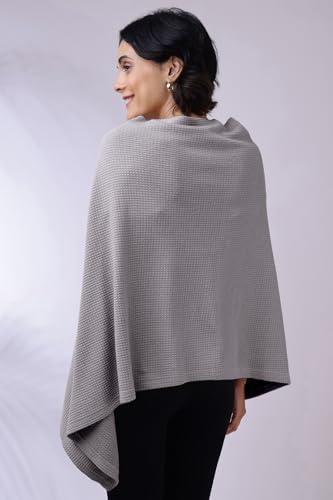 Image of Zelena Cotton Bamboo Blend Premium Nursing Cover for Breastfeeding | Breastfeeding Cover for Mothers | Feeding Shawl for Mother | Feeding Cloth | Breathable Nursing Covers | Poncho for Mom (Grey)