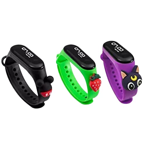 Titox Digital Mens & Womens Watch (Black Dial Assorted Colored Strap) (Pack of 3) (B07TDMV88D) Amazon Price History, Amazon Price Tracker