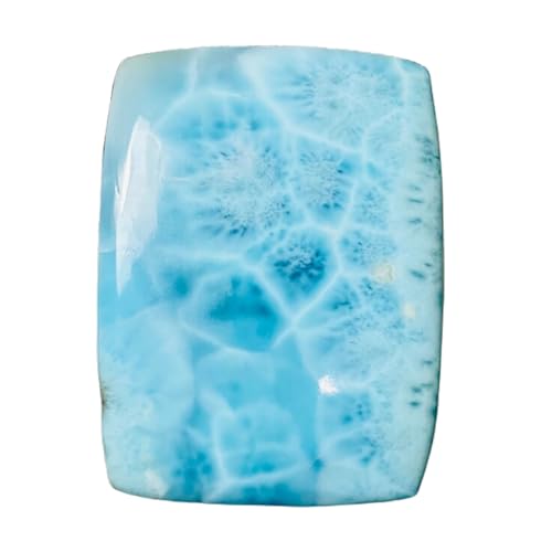 Larimar cabochon en forme de baguette 48x37x7mm gemme pour fabriquer un collier