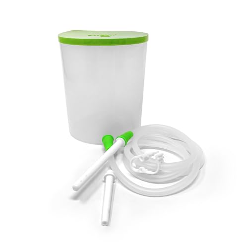 Image of PVC Enema kit satvik 1500ml, 1 silicon tube, 2 nozzles, 1 clamp, 1 enema tube, with user manual