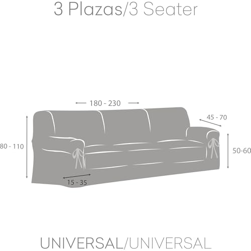 Housse de canapé 3 places en velours gris anthracite avec liens - 5
