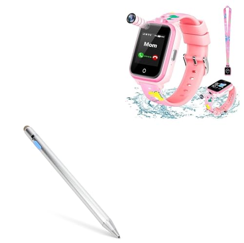 BoxWave Stylus Pen Compatible with LiveGo T13 (1.4 in) - AccuPoint Active Stylus, Electronic Stylus with Ultra Fine Tip - Metallic Silver