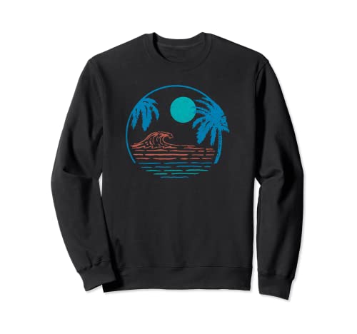 Surf Wave Beach Paradise Art Circular Logo Sudadera