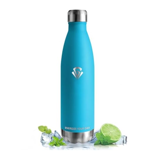 Vikastar Borraccia Termica, 0.75L Senza BPA, Thermos per Bevande Calde, a Prova di Perdite, Borraccia Termica 750 ml, Acciaio Inox, Bottiglia Termica per Campeggio, Palestra, Ciclismo, Blu Cielo