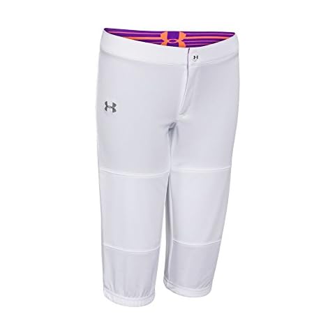 Under Armour UA Strike Zone - Pantalón de Softball para niña - Blanco/Gris Cover