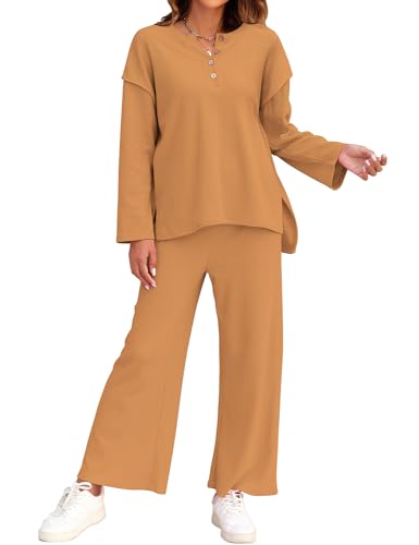 ROYLAMP Roupas femininas de outono de manga comprida com botão e ...