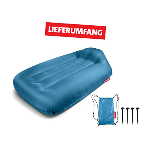 Fatboy® Lamzac L Inflatable Sofa/Bean Bag/Sofa, Sky Blue Hammock Filled with Air, for Outdoor Beach, Garden or Pool, 195 x 112 x 50 cm