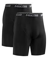 Niksa Herren Kompressionsshorts 1er oder 2er Pack, Funktionsunterwäsche Männer Sport Unterhosen Base Layer Laufunterwäsche, Atmungsaktiv & Schnelltrocknend Laufhose Tight Kurz