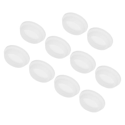 Image of MECCANIXITY 10pcs Silicone Snap in Locking Hole Plugs,28mm /1.1 Inch Mounting Diameter Narrow Groove Width 2.5mm Panel Seal Cover Round for Kitchen Bulkheads Waterproof Sealing Plugs Clear