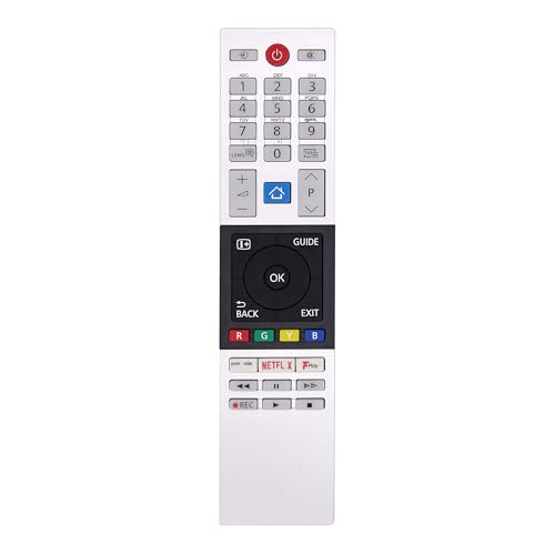 Mando CT-8543 CT-8541 para Toshiba FHD UHD XUHD TV, con el botón Netflx Youtube Prme – no se Requiere configuración Mando a Distancia Toshiba