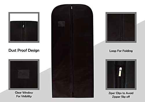 Wedcova Suit Covers for Men, Black, 24" x 54" inches - Image 2