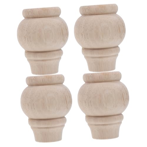DIYEAH 4 Piezas Patas de Madera para Muebles Patas de Reemplazo para Sofás y Mesas y Elegantes para Muebles de Madera Instalación