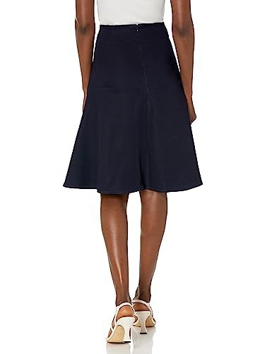 Anne Klein Women's Cb Inv Zip Flared Denim Skirt2