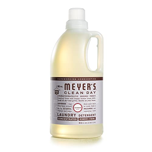 MRS. MEYER’S CLEAN DAY Liquid Laundry Detergent, Biodegradable Formula Infused with Essential Oils, Lavender, 64 oz (64 Loads)