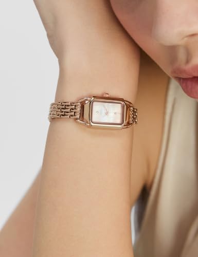 Image of French Connection Opessence Analog Rose Rectangle Dial Watch for Women-FCN0177RGM