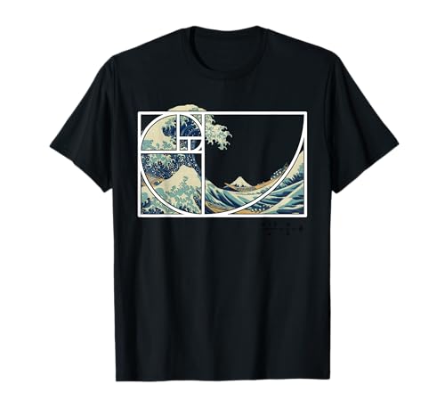 La gran ola de Fibonacci frente a Kanagawa Camiseta