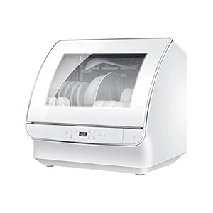 Draagbare vaatwasser met 5.9L watertank – Geen sanitair vereiste mini -compacte vaatwasser met 8 programma’s…