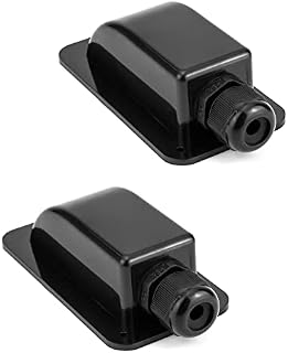 QWORK 2 Pcs IP68 Solar Cable Entry Gland Waterproof ABS Solar Double Cable Entry Dual Cable Entry Housing for Solar Panels of RV, Caravan and Marine, White