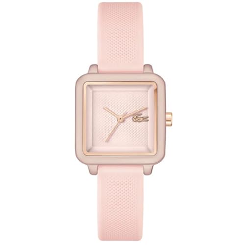 Lacoste Reloj con Movimiento de Cuarzo de Tres Manecillas para Mujer Colección LACOSTE.12.12 Flow con Correa de Silicona Rosa - 2001388