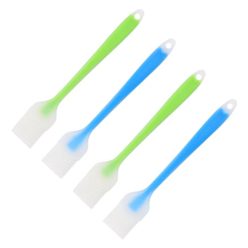 Abaodam 4Pcs Silicone Pastry Brush Multi Use Bbq Sauce and Oil Brush for Cooking Baking and Grilling Ergonomic Design Heat Resistant Easy to Clean for Outdoor