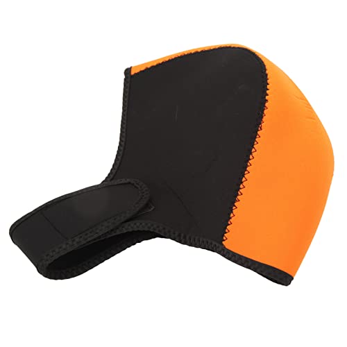 UPALDHOU Wetsuit Hood, Thermal Swim Surf Diving Hood Sun Protecting Quick Drying for Swimming, Diving, Surfing, Wadding, Beach, Training (Black O Range)