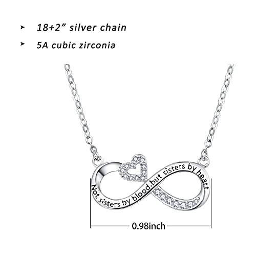 PRAYMOS Best Friend/Mother/Couple Necklace for Women 925 Sterling Silver Sisters Gifts from Sister, Necklace for Mom, Necklace for Lovers Wife4