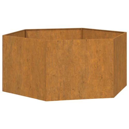 vidaXL Jardinera de Acero corten Oxidado 90x90x45 cm, Maceta, arriate Elevado, Soporte para macetas, macetero, bancal Elevado, Soporte para Plantas