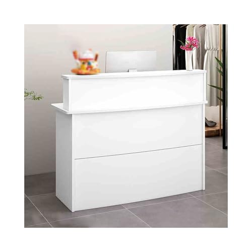 Mostrador De RecepcióN Mueble RecepcióN Mueble De RecepcióN Grande Mostrador De RecepcióN Compact Mesa De Oficina Mostradores Para Tiendas,Salones De Belleza, Tiendas De Ropa(White,80cm/31.5in)