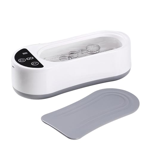 Limpiador ultrasónico – Limpiador de joyas 22 x 9 cm, almacenamiento de fácil acceso | Máquina de limpieza ultrasónica portátil con practicidad, Máquina de limpieza de gafas de sol para collar