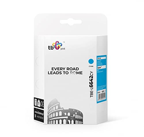TB Print TBE-L6642CY 70ml Cyan 6500pages ink cartridge - Ink Cartridges (Cyan, Epson, Epson L100 - Epson L110 - Epson L200 - Epson L210 - Epson L3xx - Epson L550, T6642, Inkjet, 70 ml)