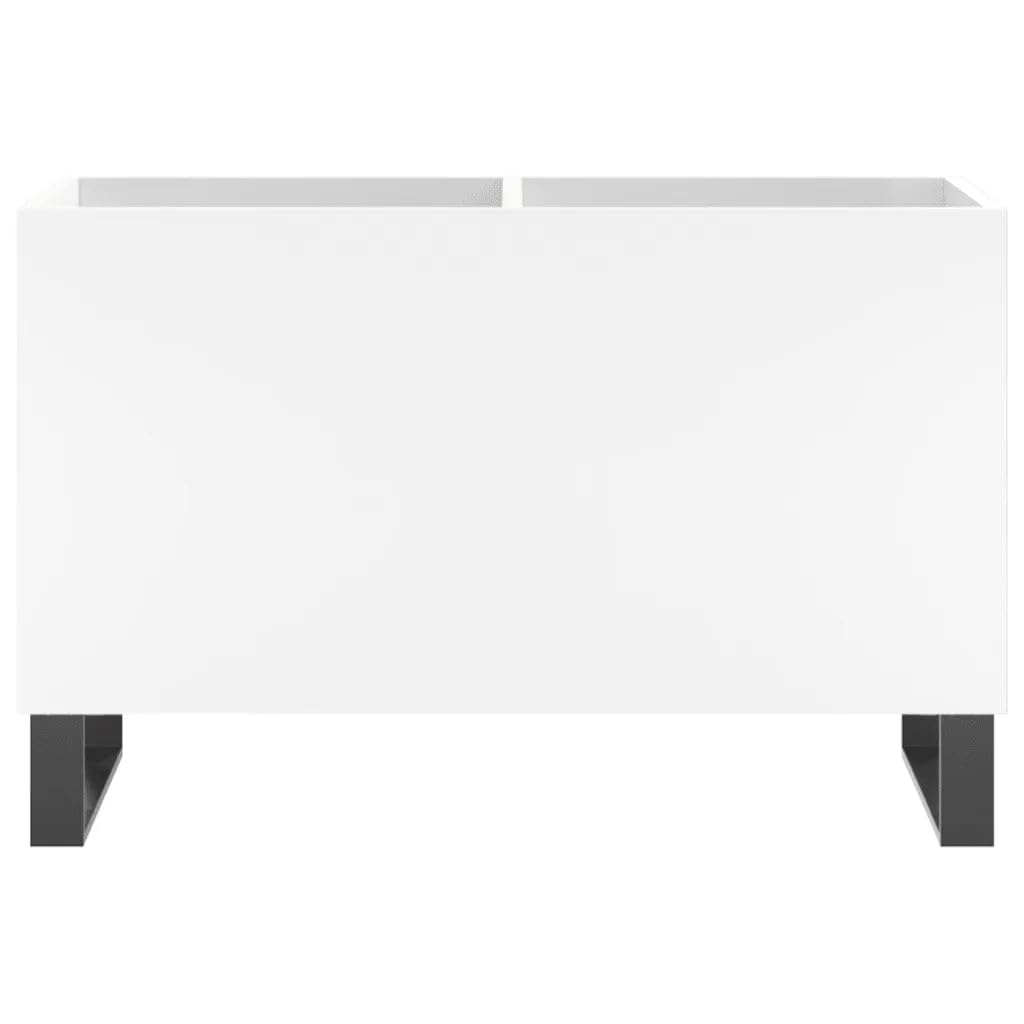 Helloshop26 Armadietto a dischi classico in vinile, 74,5 x 38 x 48 cm, in legno di ingegneria, bianco 02_0049133