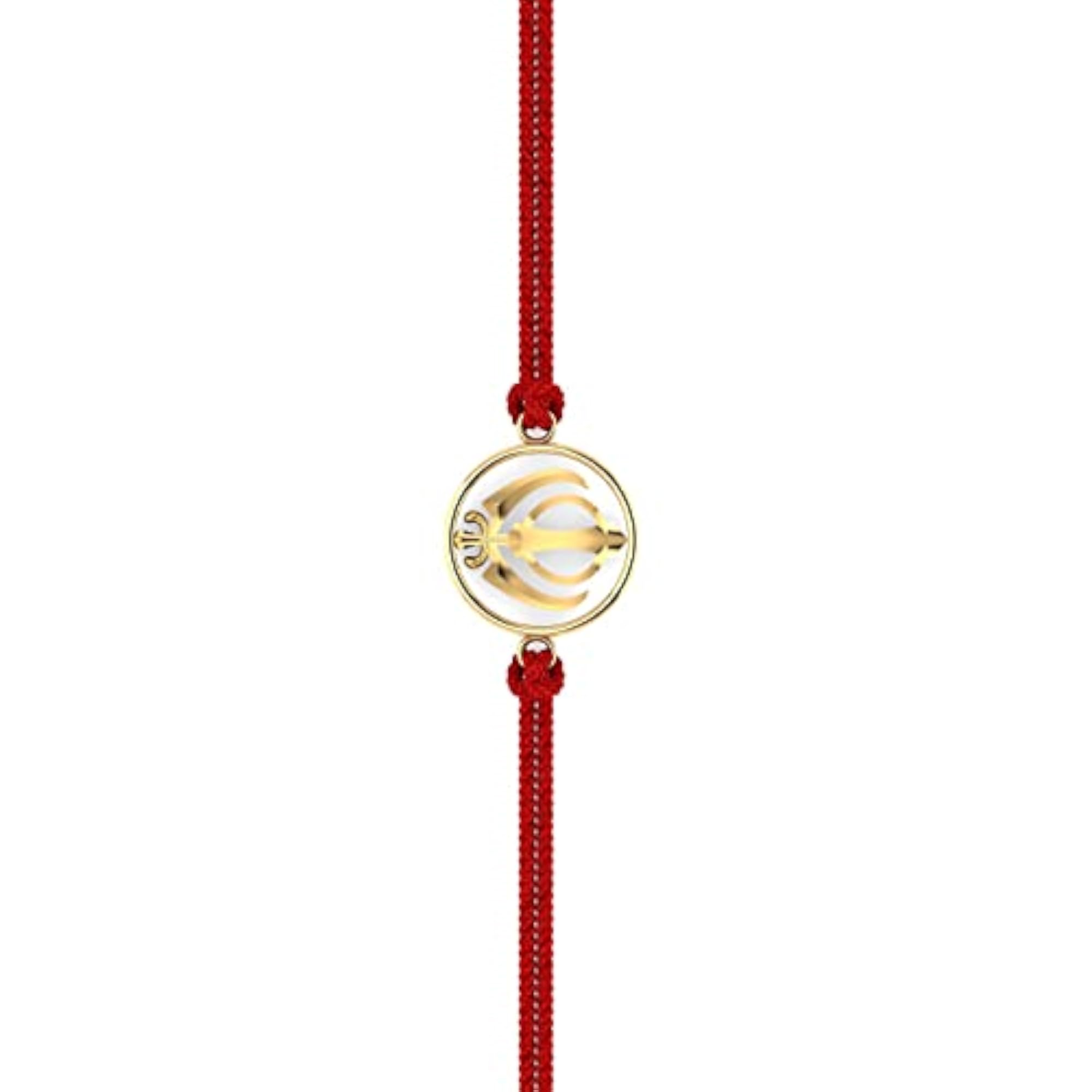 Khanda L Gold Rakhi for Brother, 9KT Yellow Gold