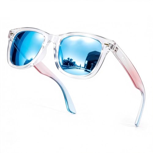 Image of SIPHEW Polarized Sunglasses for Women & Men - UV400 Mirrored Beach Eyewear, Designer Unisex Fashion Sunglasses w /Medium Fit