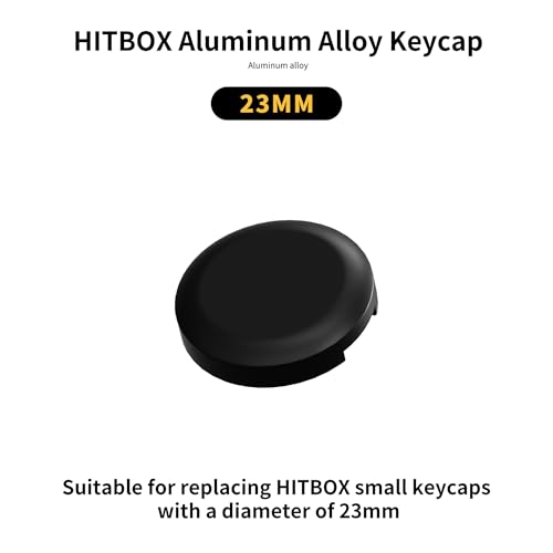 Image of Leverless Controller Keycaps Replacement Button Caps,4PCS 23mm Arcade Replacement Hitbox Button Caps for Mechanical PushButtons,Caps for TTC /Cherry /Akko Switches Caps (Black)