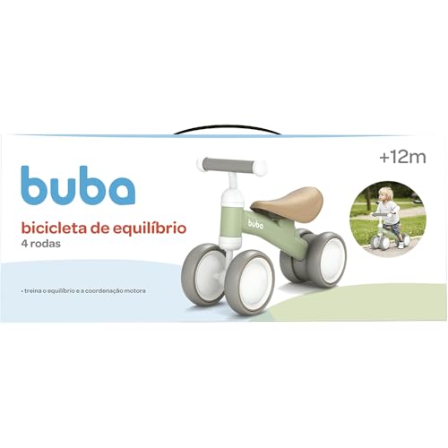 Bicicleta De Equilibrio Buba, Verde, 4 Rodas