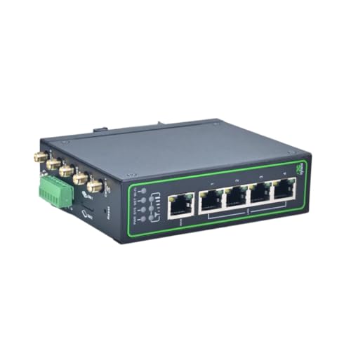 Image of InHand Networks IR315, Industrial IoT 4G LTE VPN Router, 300Mbps Cellular + Wi-Fi, Dual SIM Cards Slots,5 Ethernet Port, Din-Rail Mounted, Support AT&T, T-Mobile & Verizon (LTE CAT 6 & Serial Port)