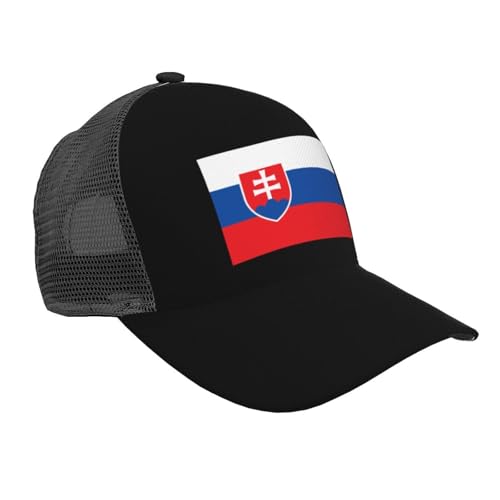 Flag of Slovakia Mesh Baseball Cap - Classic Adjustable Peak Cap, Trucker Hat for Men & Women