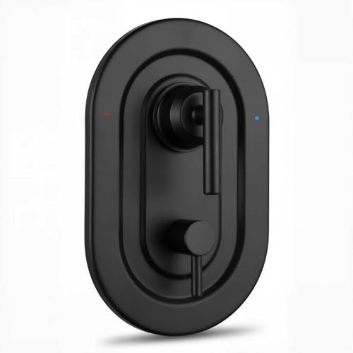 Juego de recambio para válvula de transferencia de ducha T2900BL con manija negra mate 3 funciones miniatura 1