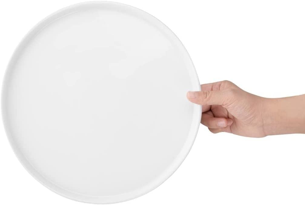 Olympia Flacher Teller 268 mm – 4er Set, Ofen-, Mikrowellen-, Spülmaschinen- und Gefriergeeignet