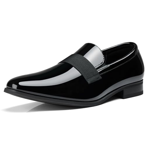 HVENSTEAD Men's Dress Loafers Shoes: Slip-On Business Formal Tuxedo Men