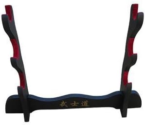Miniatura 2 de Hecho a mano espada, color negro lacado madera, Deluxe soporte de mesa para Katana o Wakizashi espadas, espada mesa soporte de visualización