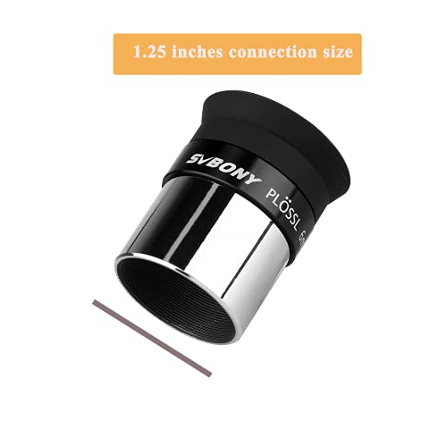 Image of SVBONY SV131 Plossl Eyepiece 1.25 Inches 6mm Eyepiece 4 Elements Design 48 Degrees Field of View with Filter Threaded