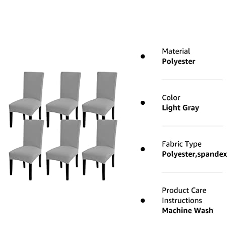 Fuloon 6 Pack Super Fit Stretch Removable Washable Short Dining Chair Protector Cover Seat Slipcover For Hotel, Dining Room, Ceremony, Banquet Wedding Party #TOP7